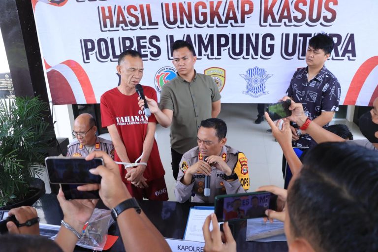 Kurang Dari 12 Jam, Pelaku Pembunuh Terhadap Adik Kandung Diamankan Polres Lampung Utara