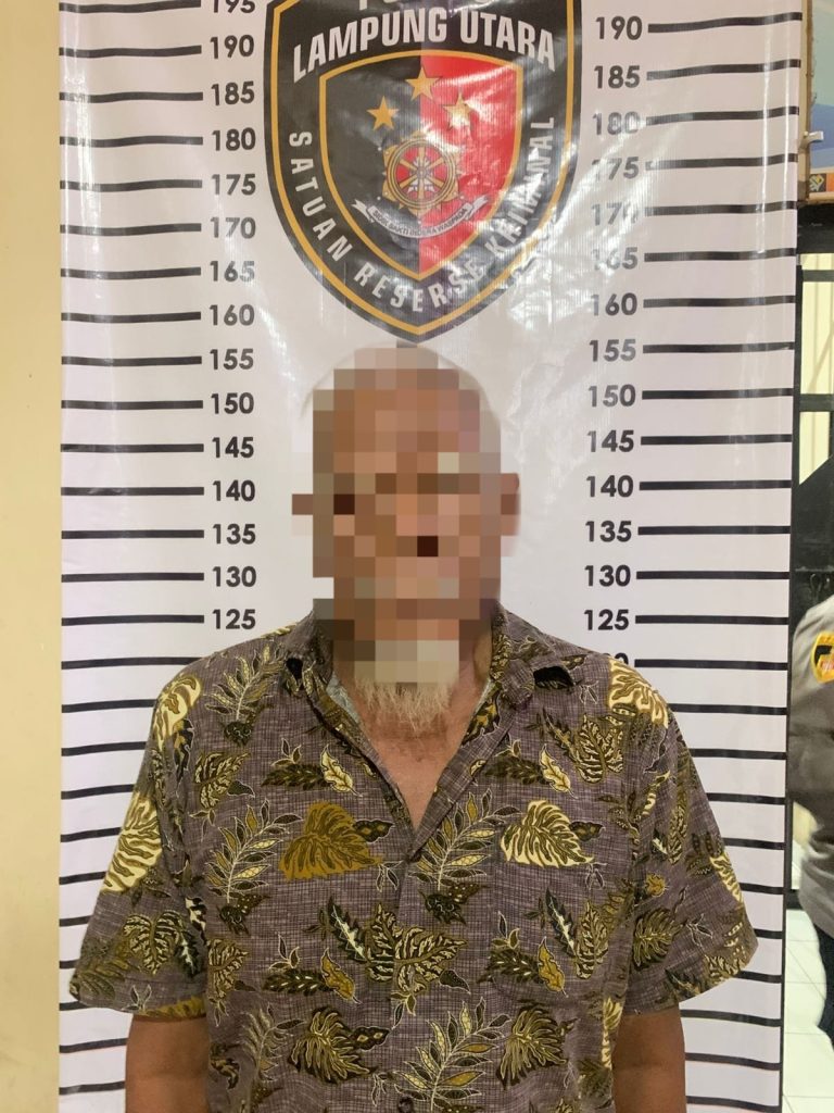 Sat Reskrim Polres Lampung Utara Amakan Pelaku Cabul