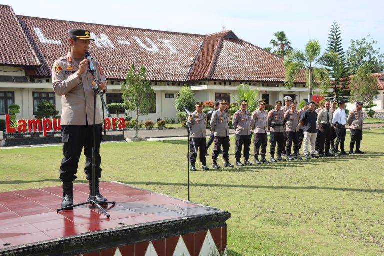 Siap Amankan Kunjungan Kerja Presiden RI di Kotabumi Utara, Polres Lampung Utara Gelar Gladi Bersih Pengamanan
