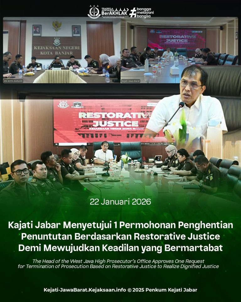 Kejati Jabar Setujui 1 Perkara Restorative Justice Melalui Zoom Meeting