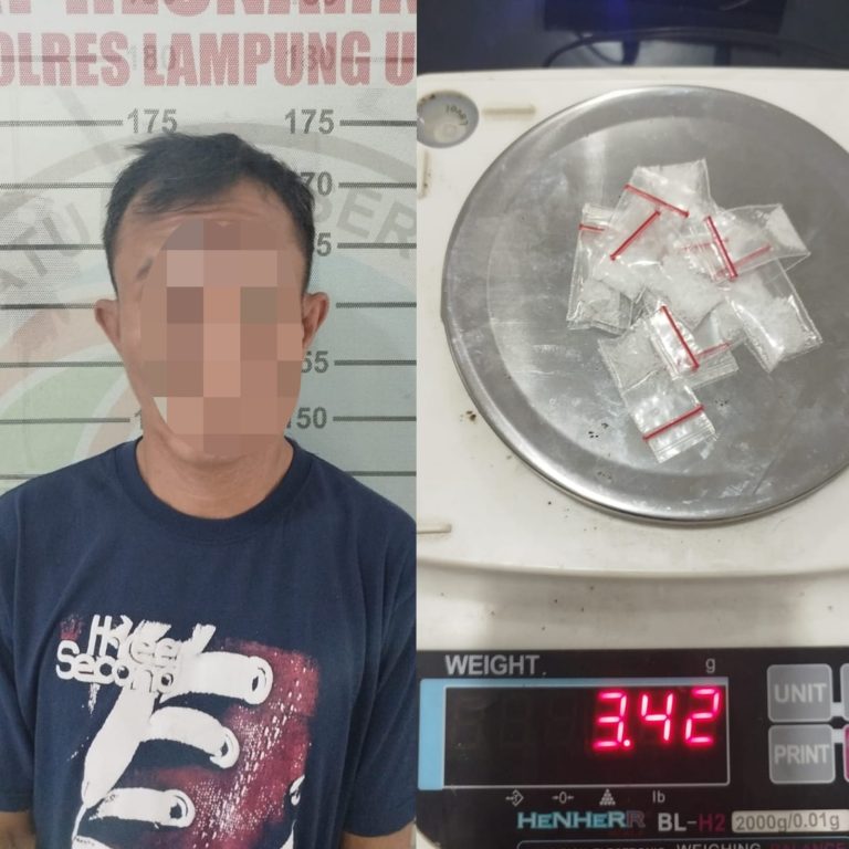 Satresnarkoba Polres Lampung Utara Tangkap Pengedar Sabu di Kotabumi Utara  Lampung Utara,    Suara Lintas. Com
