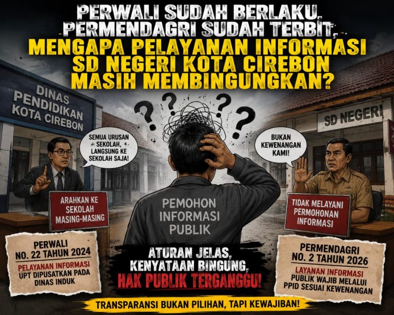 *Perwali Berlaku, Permendagri Terbit, Mengapa Pelayanan Informasi Dinas Pendidikan Kota Cirebon Masih Berbeda Tafsir?*