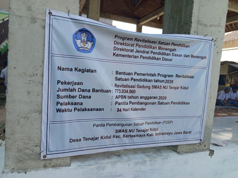 *Kegiatan Revitalisasi SMA NU Tenajar Kidul Diduga Terjadi Mark Up Anggaran dan penyimpangan spek*